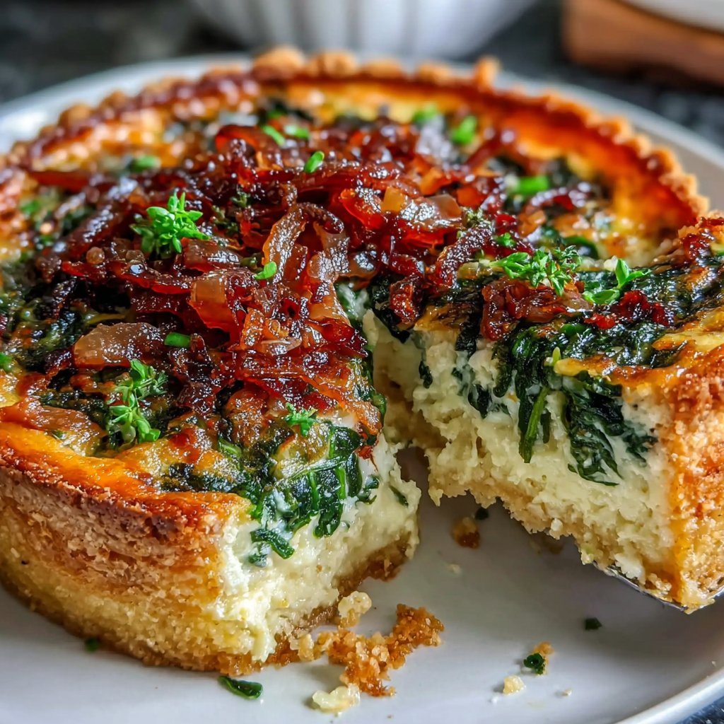 Savory Spinach and Onion Quiche