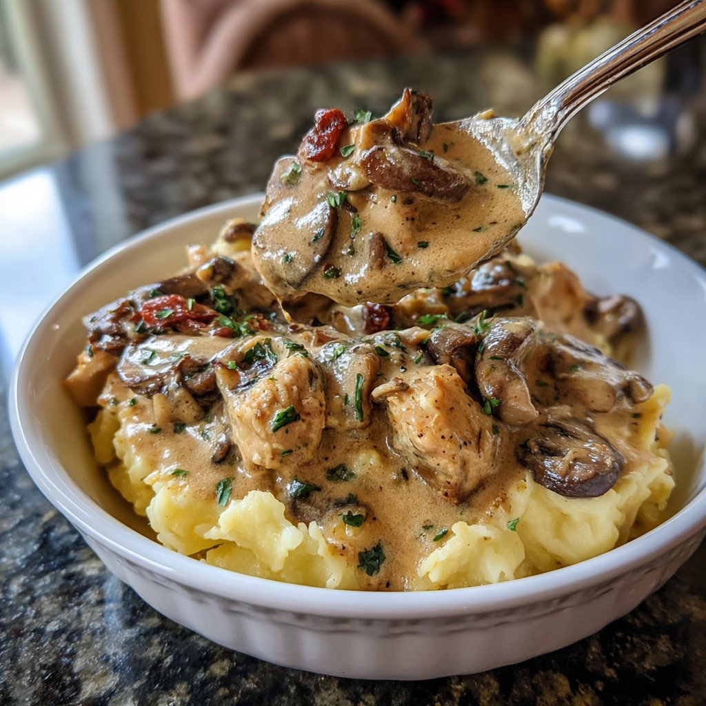 Creamy Turkey Mushroom Stroganoff