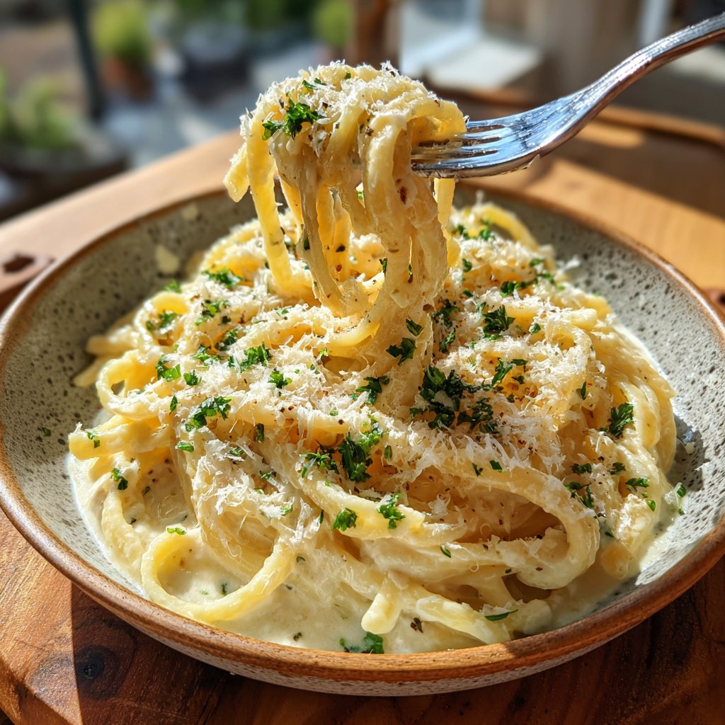Cottage Cheese Alfredo Pasta