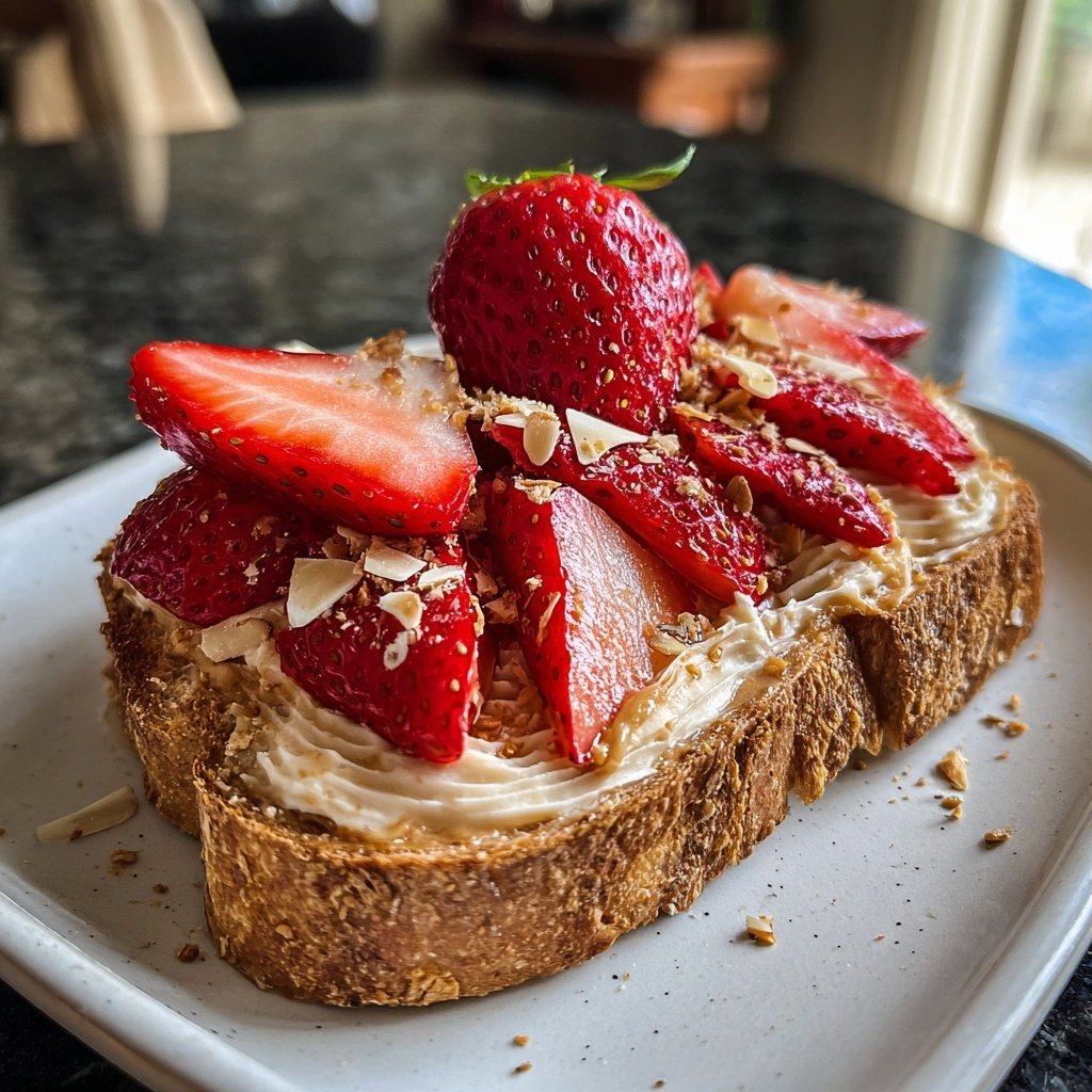 Almond Butter Strawberry Toast