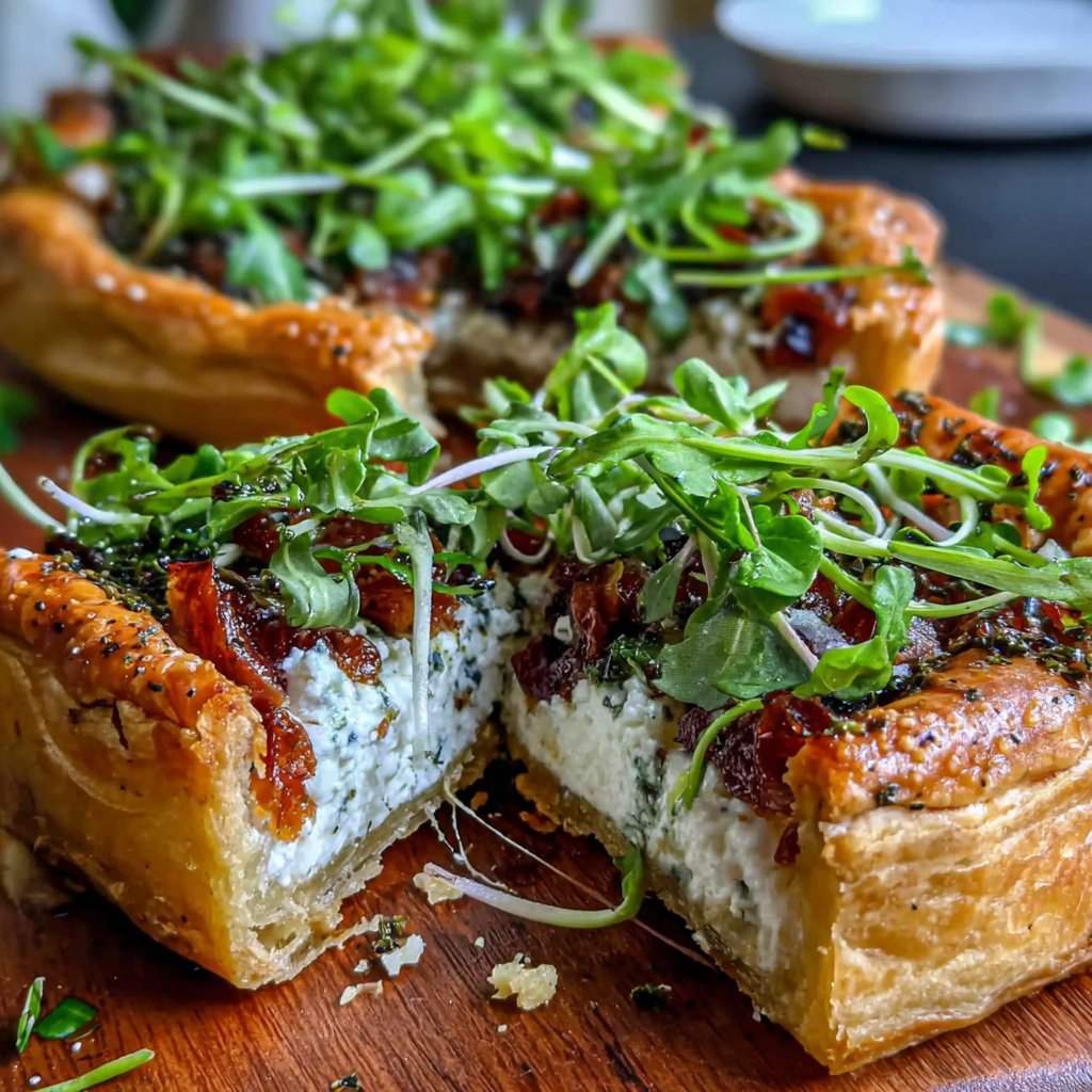 Rustic Dandelion Tart with Goat Cheese