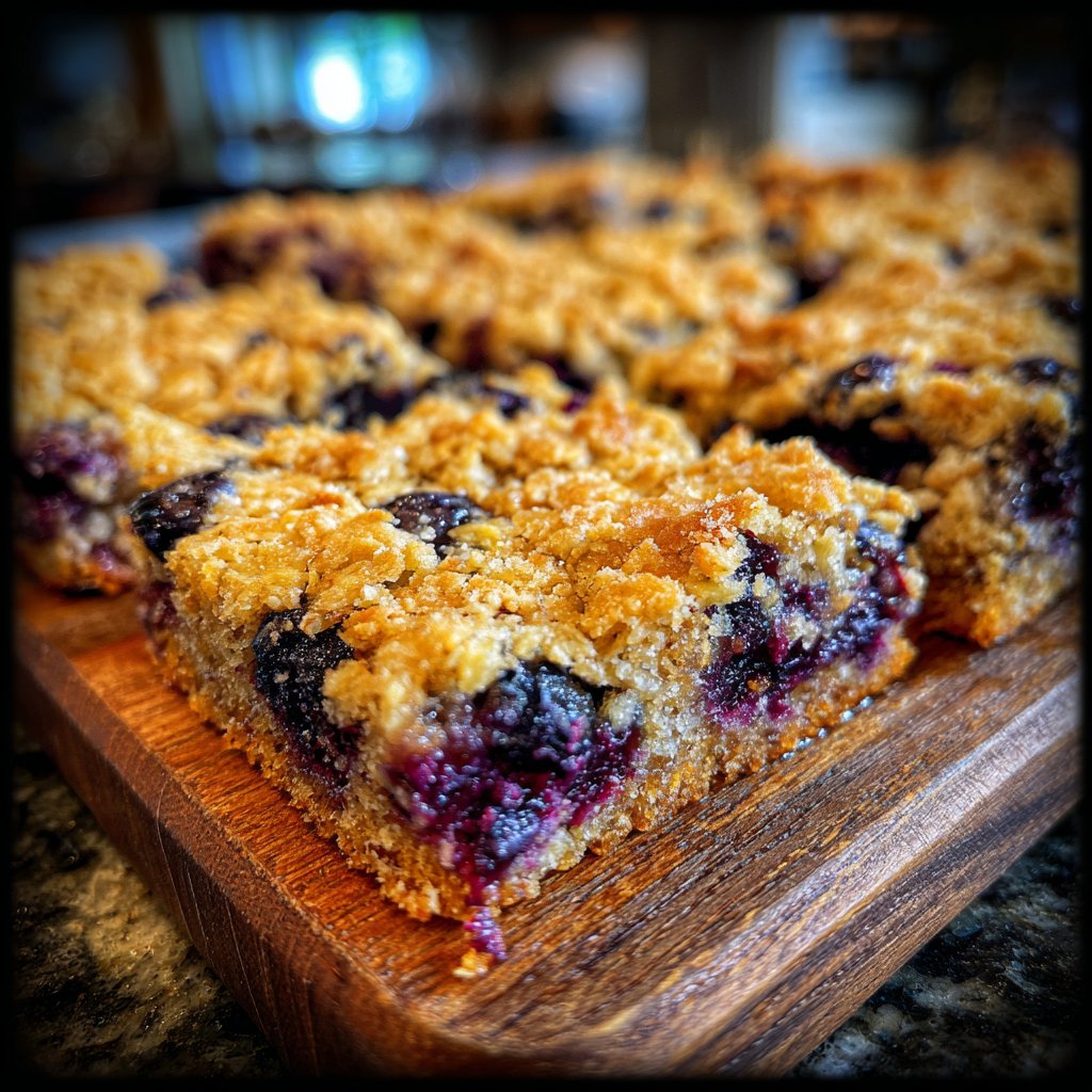Baked Blueberry Lemon Oat Bars