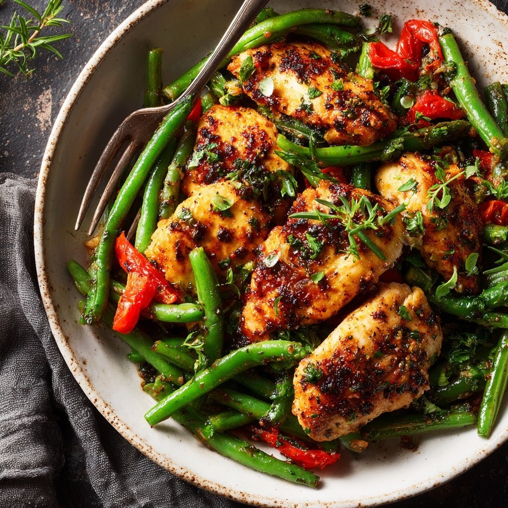 Herbed Chicken & Green Bean Skillet