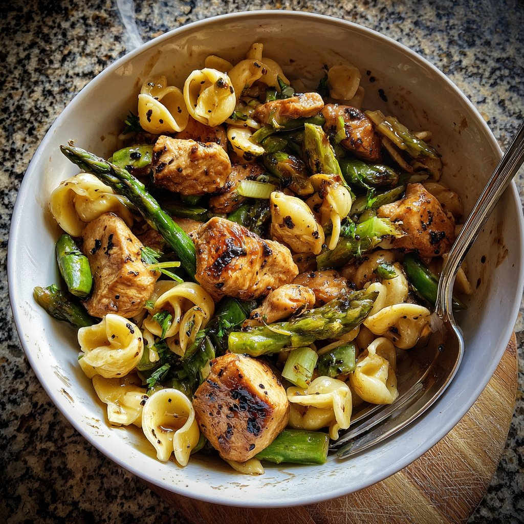 Balsamic Glazed Spring Chicken Pasta